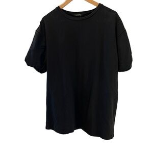 FASHION NOVA Black Oversized Short Sleeve Crew Neck Casual Top M